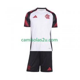 Camisolas de futebol CR Flamengo Criança Equipamento Alternativa 2025/26 Manga Curta